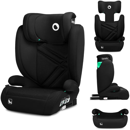 Lionelo Hugo i-Size turvatool 100–150 cm, ISOFIX või turvavööga, Black Carbon
