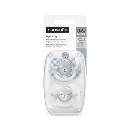 SUAVINEX lutt Night&Day SX Pro 0-6 k, sinine, 2 tk