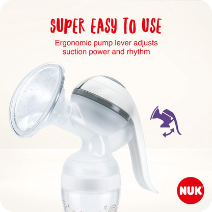 NUK manuaalne rinnapump silikoonpadjaga + Perfect Match lutipudel 150 ml