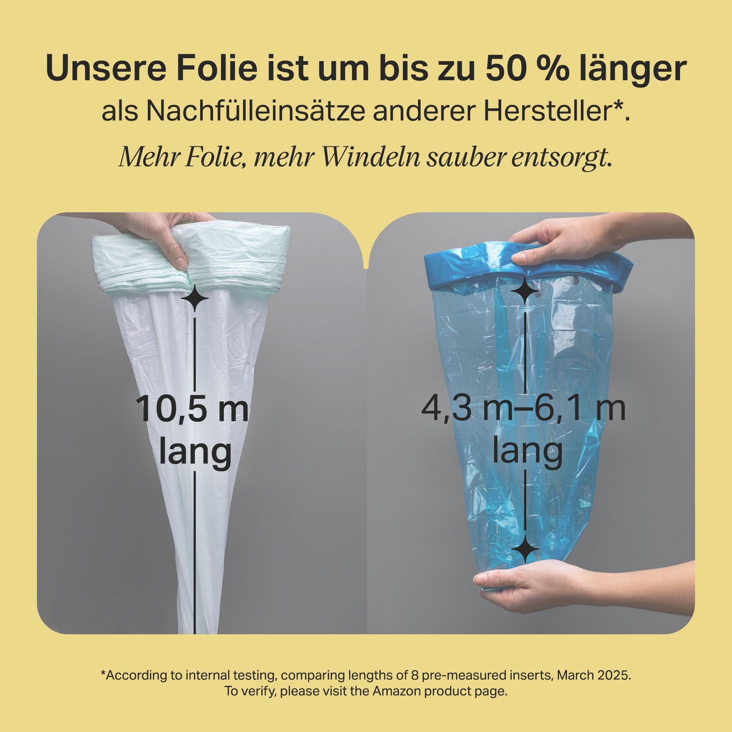 Tommee Tippee Twist & Click täitekile 6 tk, 10,5 m, kassettidele