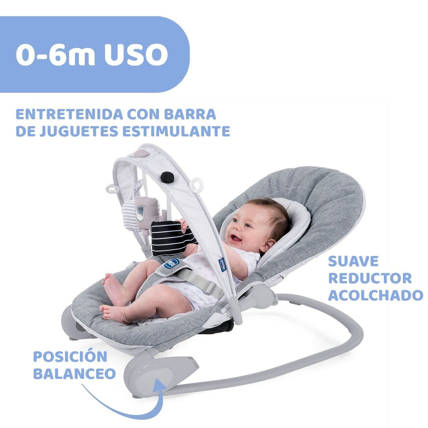 Chicco Hooplà beebikiik ja iste 2-ühes, 0–18 kg, helehall (Titanium)