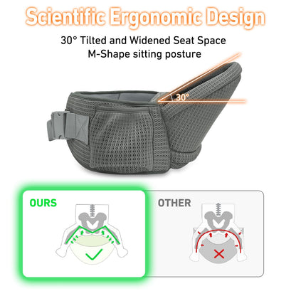 IULONEE ergonoomiline lapsekandmistugi–puusatugi, tumehall