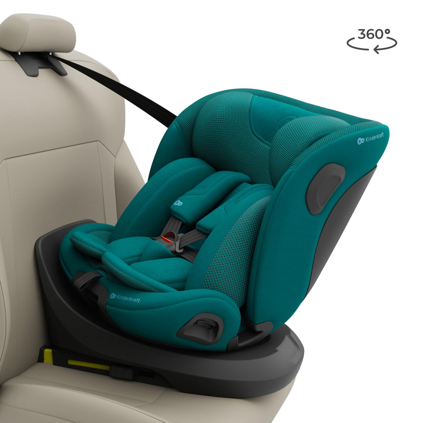 Kinderkraft I-Grow 2 PRO turvatool 40–150 cm, 360° pöörlev, Isofix, roheline