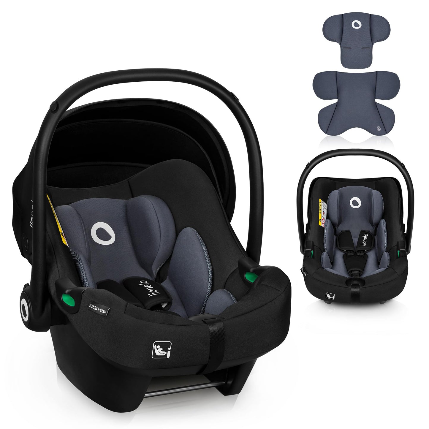 Lionelo Astrid i-Size turvahäll 40–87 cm (R129), ADAC testitud, must