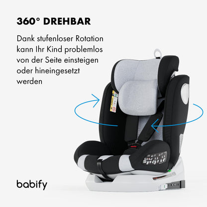 Babify Onboard 360° pöörlev turvatool 40–150 cm i-Size ISOFIX, hall