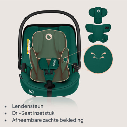 Lionelo Astrid i-Size turvahäll 40–87 cm (R129), ADAC testitud, roheline
