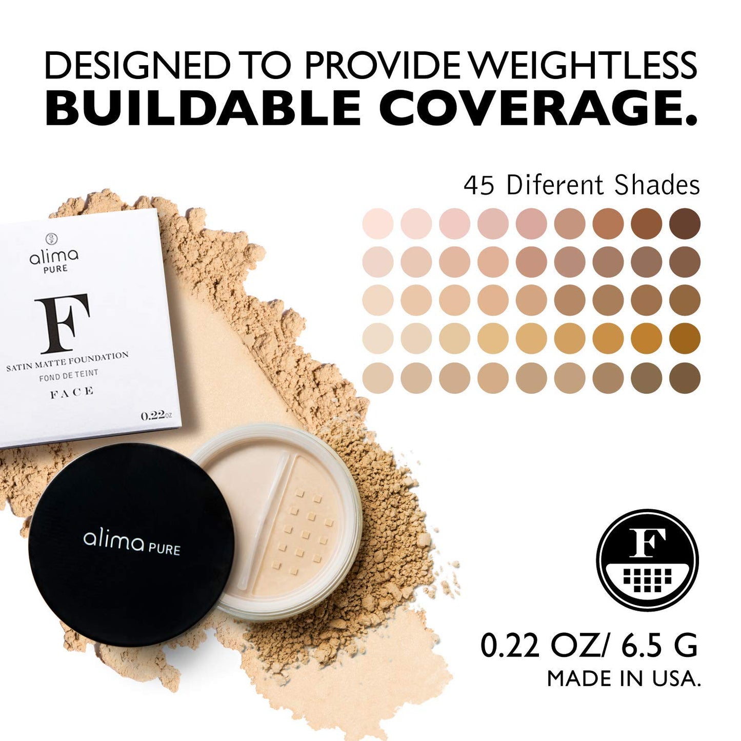 Alima Pure Satin Matte Foundation mineraalpuuder