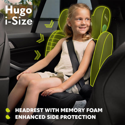 Lionelo Hugo i-Size turvatool 100–150 cm, ISOFIX või turvavööga, Black Carbon