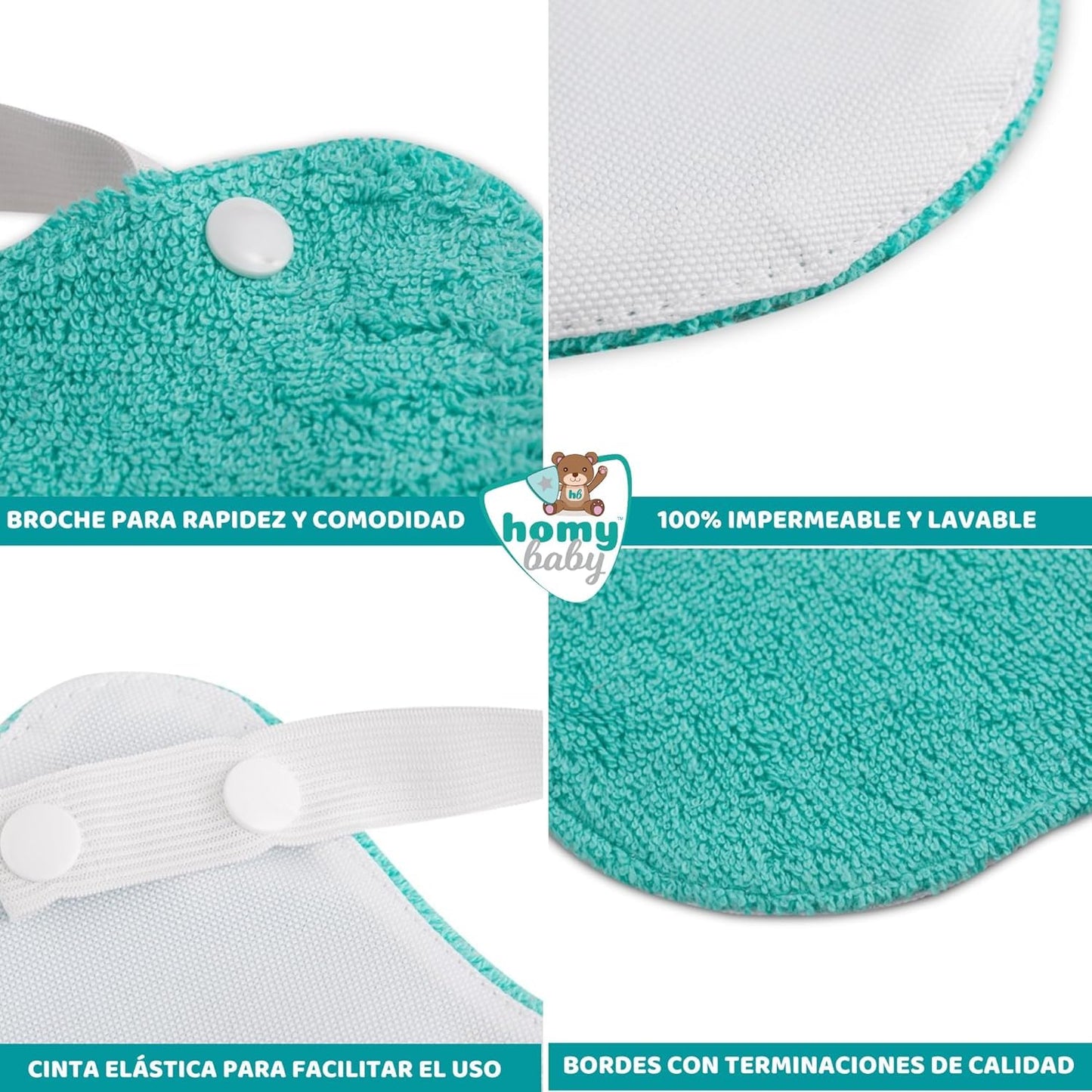 HOMYBABY veekindlad froteepõlled, 5tk