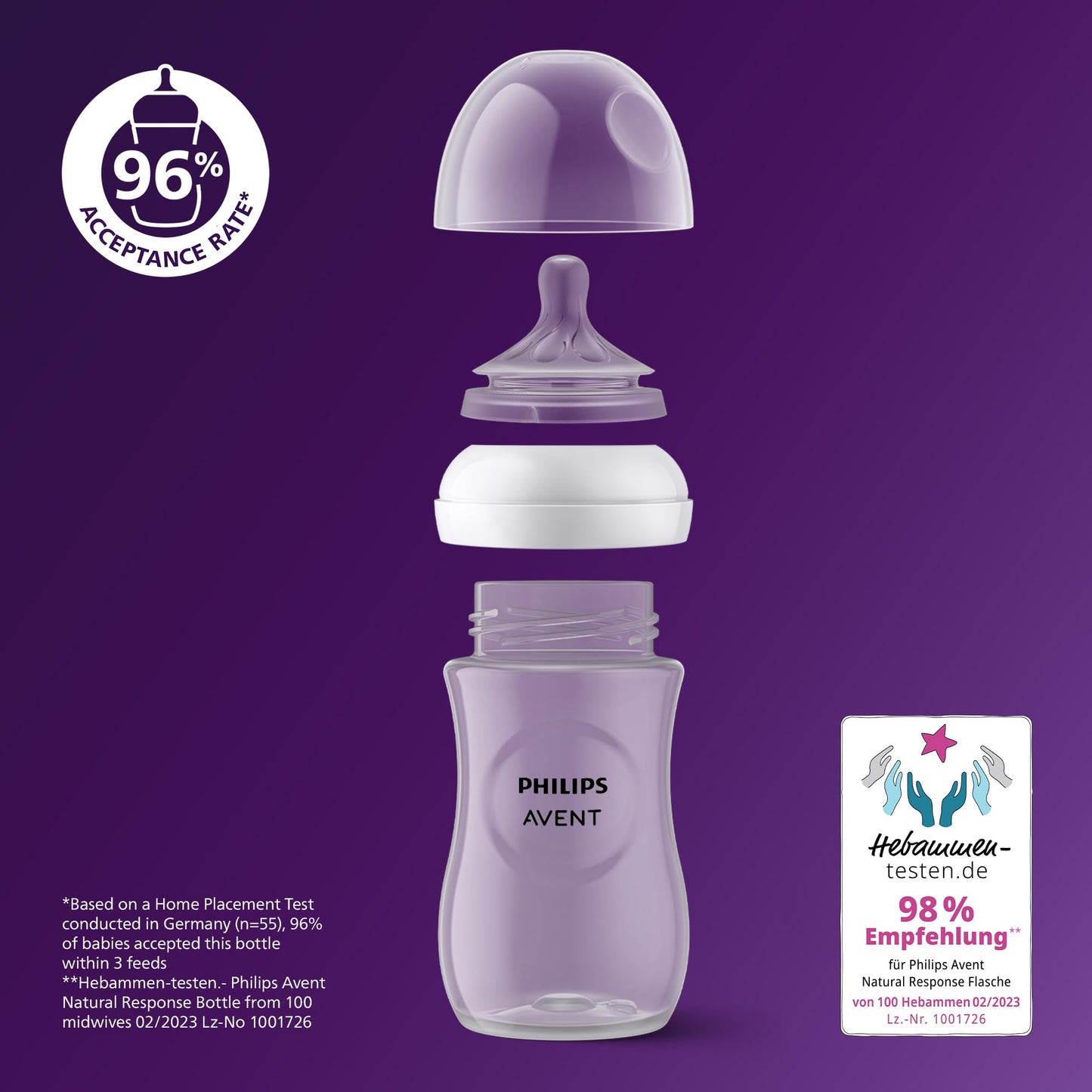Philips Avent Natural Response beebipudel 260 ml – 3-6 kuud