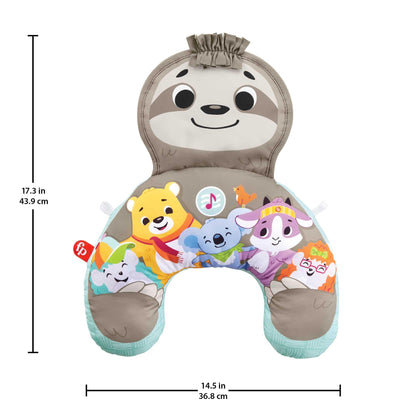 Fisher-Price Music & Vibe laiskloomaga kõhuli-oleku tugipadi/kõhupadi beebile