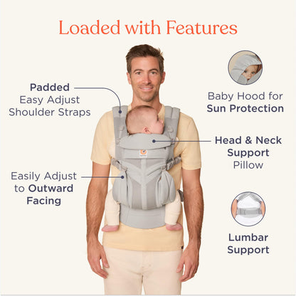 Ergobaby Omni Classic (Omni 360) kandekott, Cool Air Mesh, tumesinine