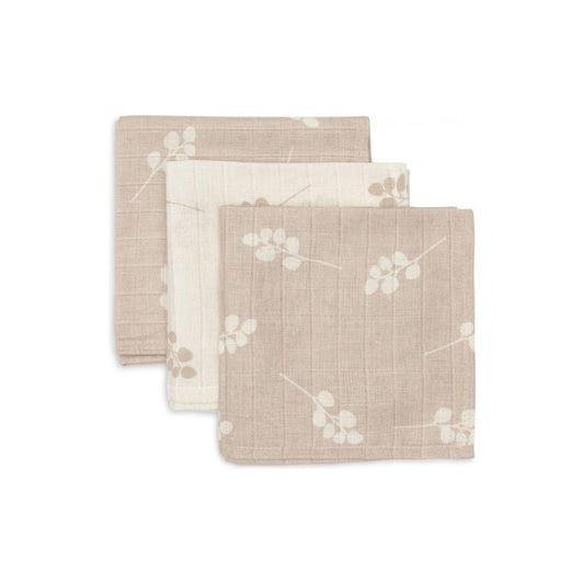 Jollein musliinlapid 3 tk, helepruun/kreem, 31 × 31 cm