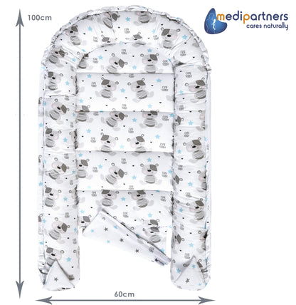 Medi Partners beebipesa Babynest Teddybär, 100 x 60 x 15 cm, vastsündinule