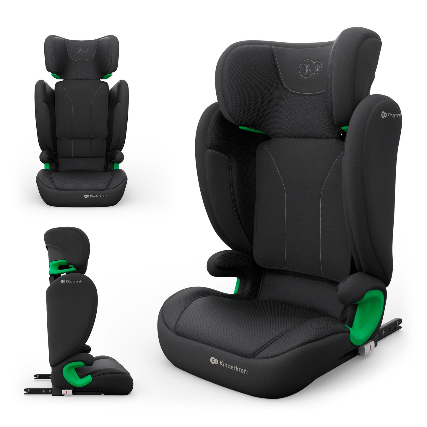 Kinderkraft JUNIOR FIX 2 PRO turvatool 100–150 cm, ISOFIX, must