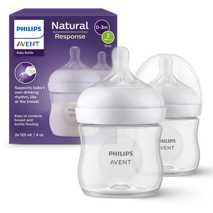 Philips Avent Natural Response lutipudelid 2 × 125 ml, 0+ kuud (SCY900/02)