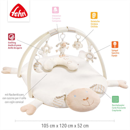 Fehn BabyLOVE 3D mängumatt ja mängukaar lambaga, 90 × 75 cm