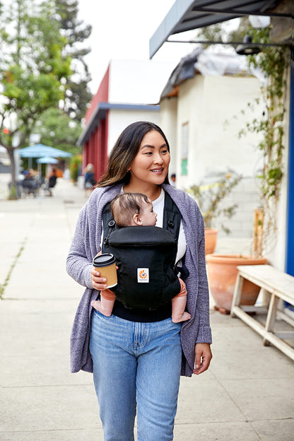 Ergobaby Adapt SoftTouch puuvillane kandekott alates sünnist, Onyx Black