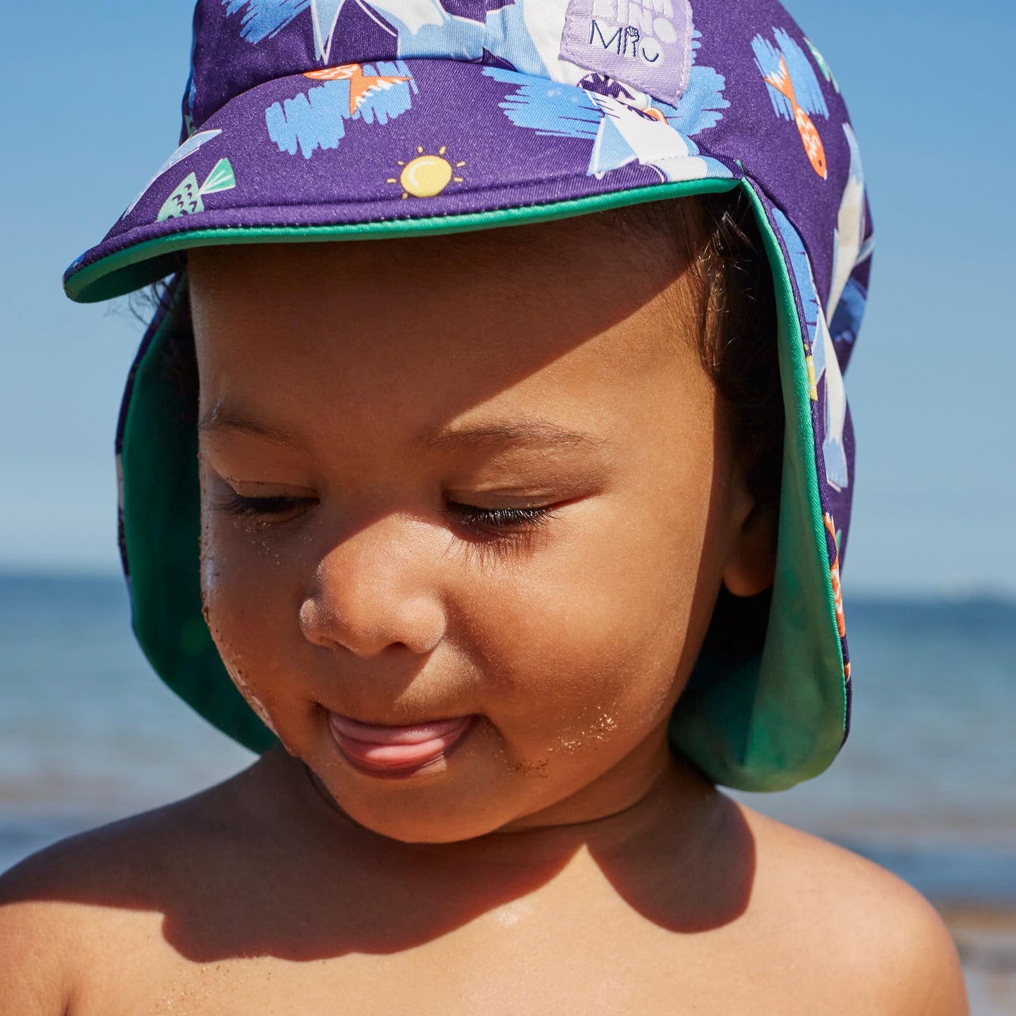 Bambino Mio kahepoolne ujumismüts beebile ja väikelapsele UPF 40+, Tropical, 1–3 a