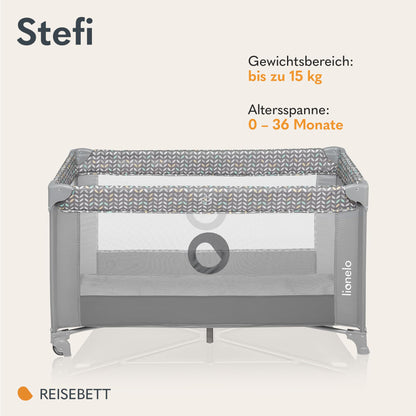 Lionelo Stefi reisivoodi beebile, hall, LockGuard, kuni 15 kg