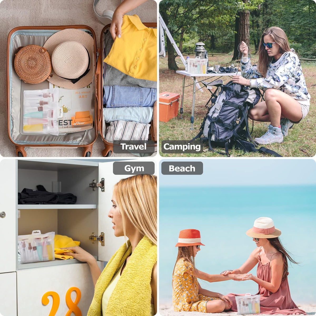 Carehabi 11-osainen matkapullojen ja -purkkien setti BOTTLE001