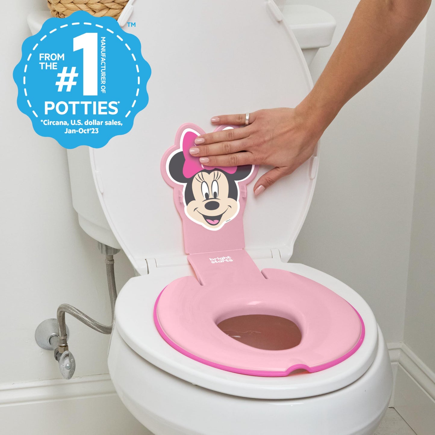 Bright Starts Disney Baby Minnie Mouse Flip & Sit potiiste, kinnitatav prilllauale