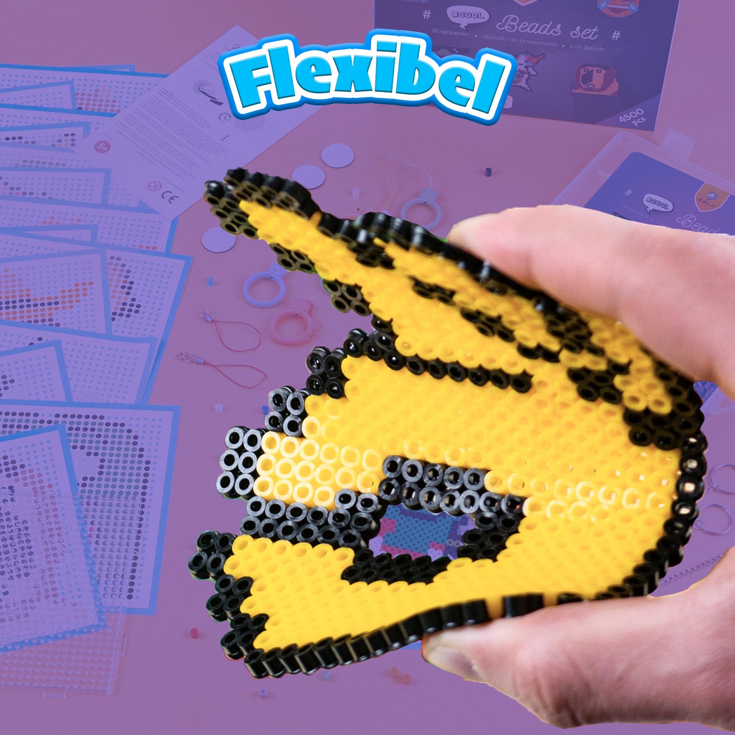 La Manuli 4500-helmeline sulamishelmeste komplekt, 22 värvi ja tarvikut, meemide ja emojide teemaline