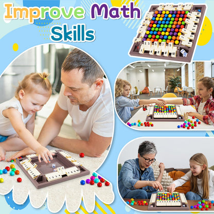 Yizemay 2-in-1 lauamäng “Shut The Box” ja vikerkaarehelmeste mäng