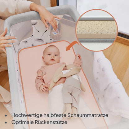 Lionelo Aurora 3-in-1 vooditasku, häll ja beebivoodi kuni 9 kg, Beige Cappuccino