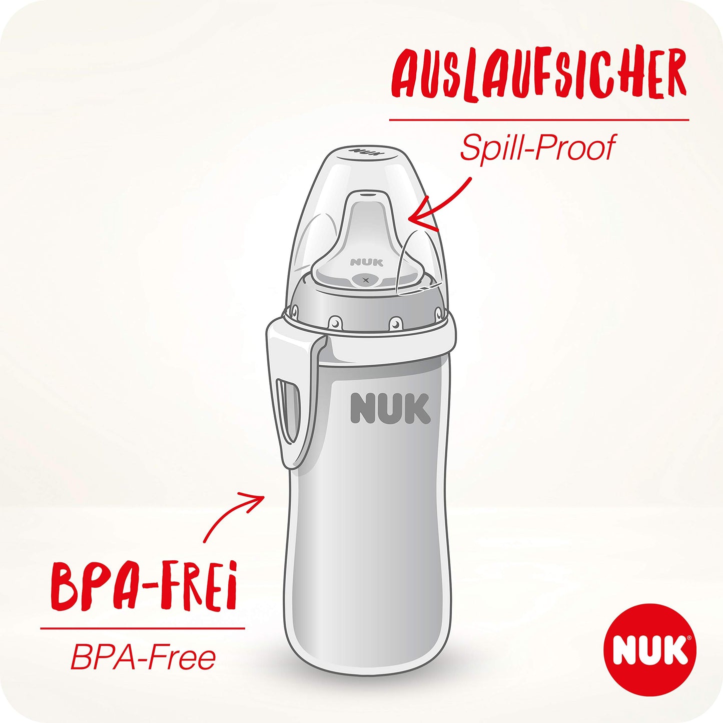 NUK Active Cup joogipudel pehme jooginokaga, 300 ml, 12+ kuud, Karupoeg Puhh