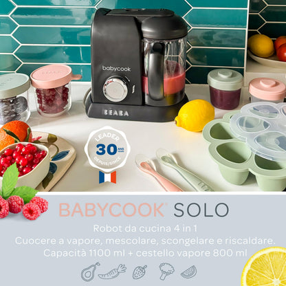 Béaba Babycook Solo 4-ühes blender-auruti – 1100 ml, must