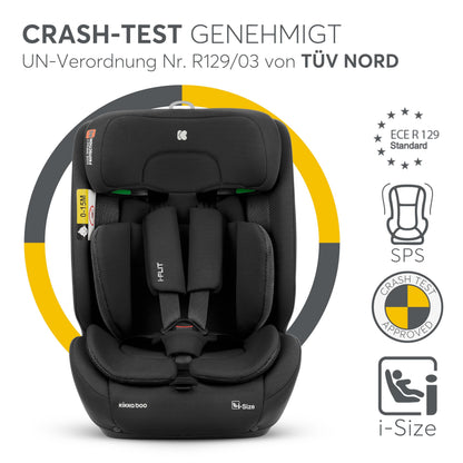 KikkaBoo i-Size i-FLIT turvatool 76–150 cm, ISOFIX, grupp 1/2/3, must