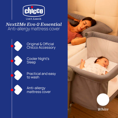 Chicco madratsikaitse Next 2 Me Dream, valge, 85 x 50 cm