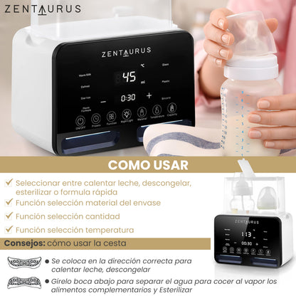 Zentaurus pudelisoojendaja ja sterilisaator Z6, must