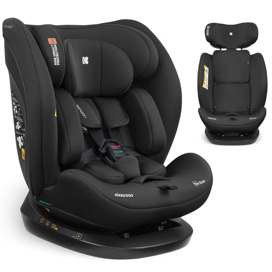 KikkaBoo i-EXPLORE 2 i-Size turvatool 40–150 cm, ilma ISOFIXita, must