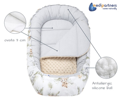Medi Partners beebipesa komplekt 5-osaline 100 × 60 cm, Safari beež