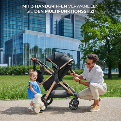 Kinderkraft ESME 2-ühes lapsevanker kuni 25 kg, hall