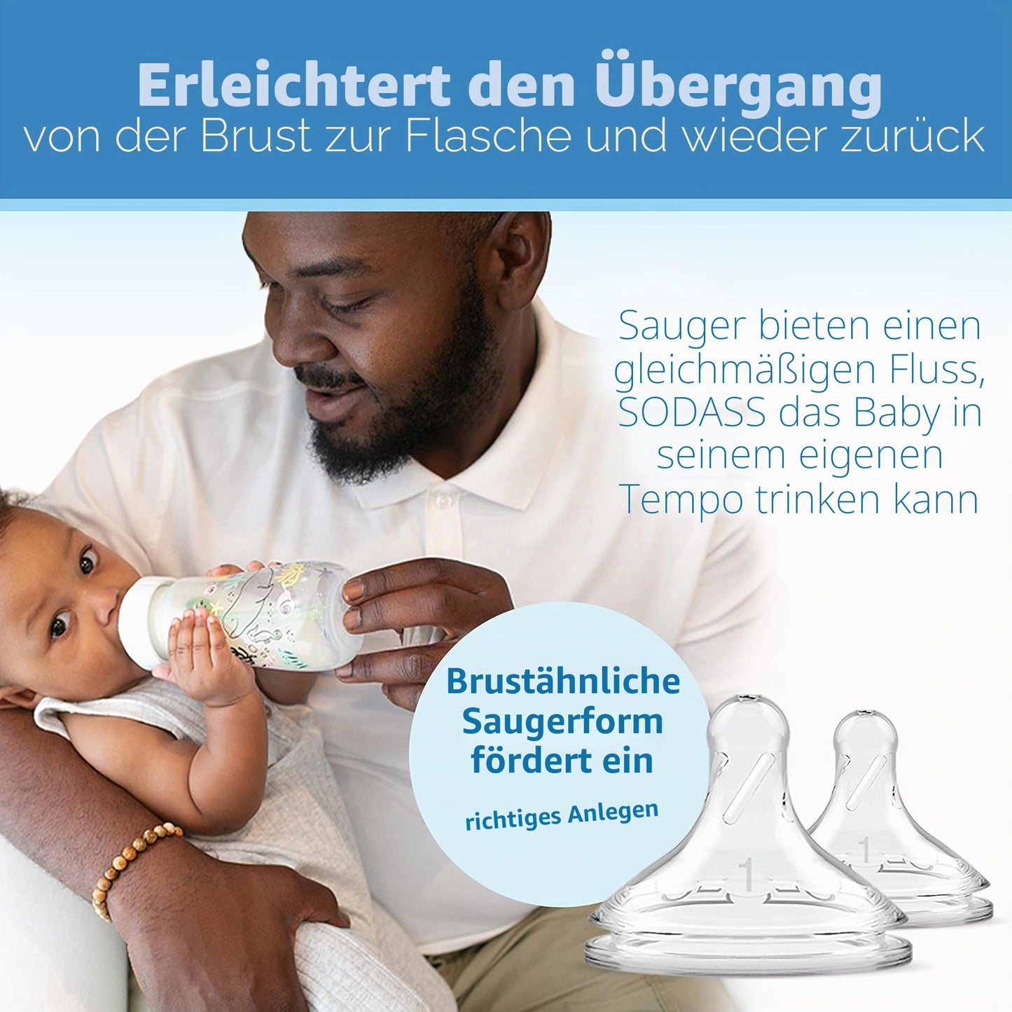 Dr. Brown's lutipudel Anti-Colic Weithals, 270 ml, 0+ kuud, Ocean, 2 tk