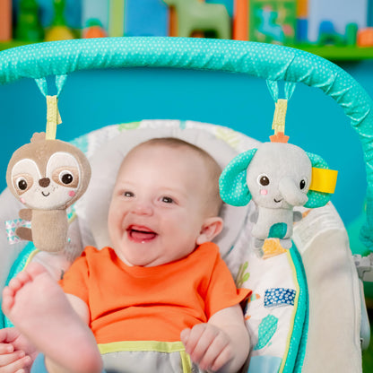 Bright Starts Comfy Baby Bouncer lamamistool vibratsiooni ja muusikaga, Jungle Vines