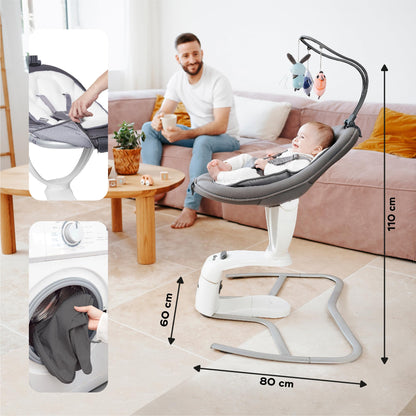 Babymoov Swoon Motion elektriline beebikiik 360° pöörleva istmega