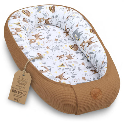 Totsy Baby beebipesa Baby Nest Pod, 90 × 50 cm – Deer Brown