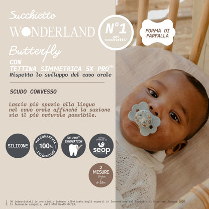 Suavinex Wonderland lutt 0–6 kuud, SX Pro silikoonlutiga, 2 tk, sinine