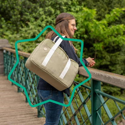 Badabulle beebitarvete kott koos mähkimisalusega, 20 L, Olive