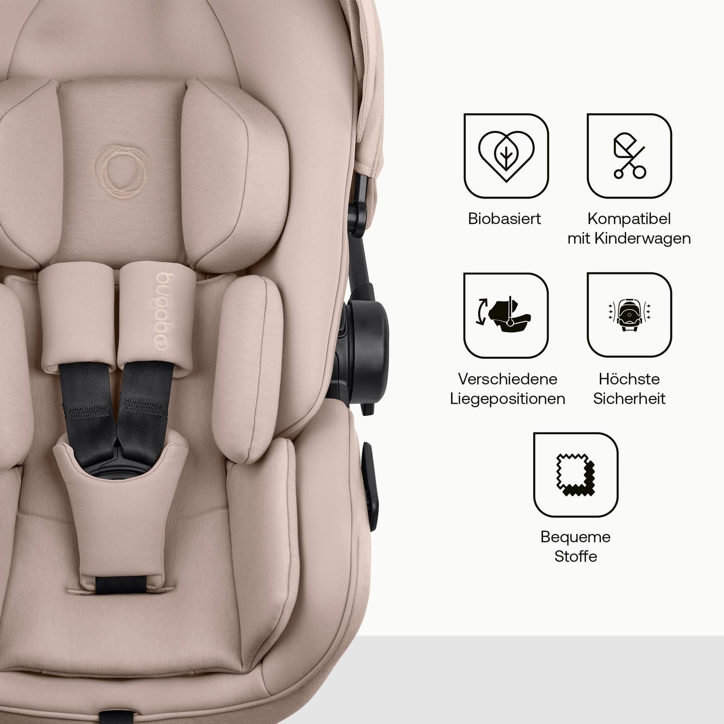 Bugaboo Otter by Nuna turvahäll Desert Taupe Melange, 0–15 kuud