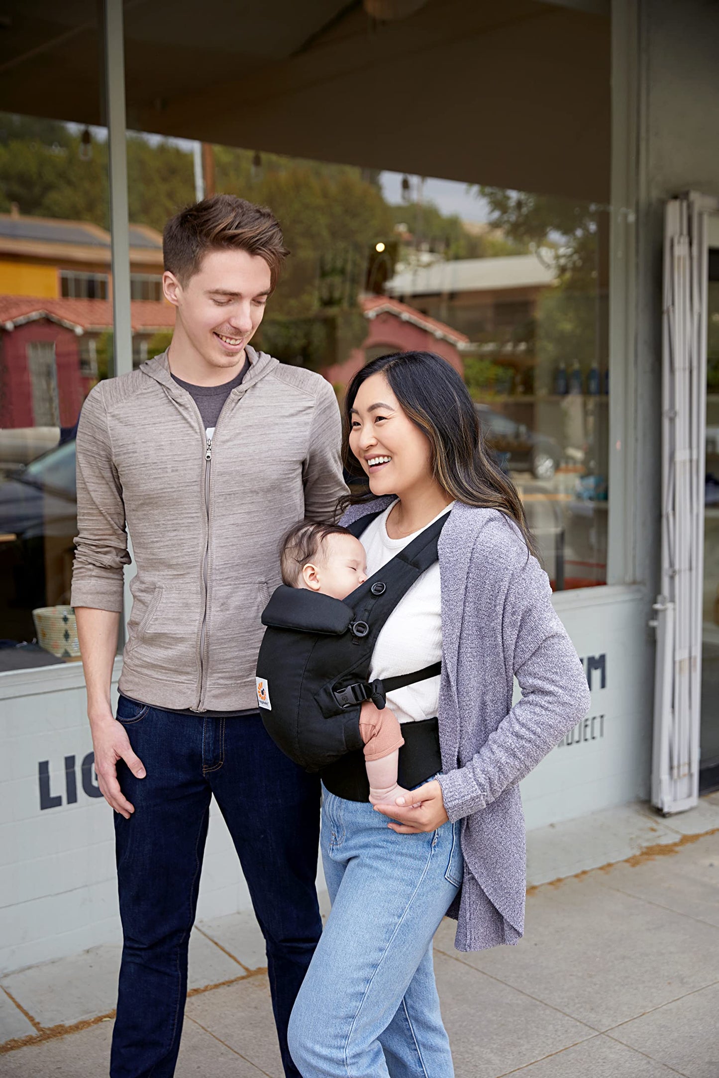Ergobaby Adapt SoftTouch puuvillane kandekott alates sünnist, Onyx Black