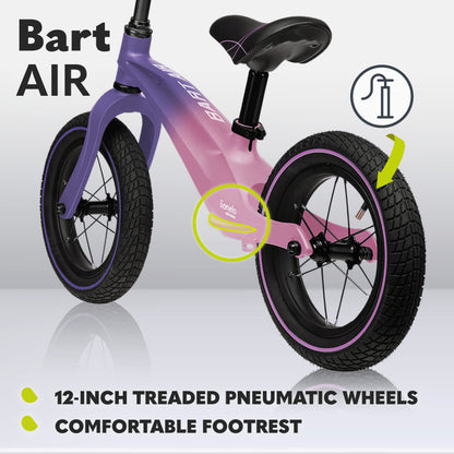 lionelo tasakaaluratas/jooksuratas BART AIR 12 tolli, PINK VIOLET, 2-5-aastastele