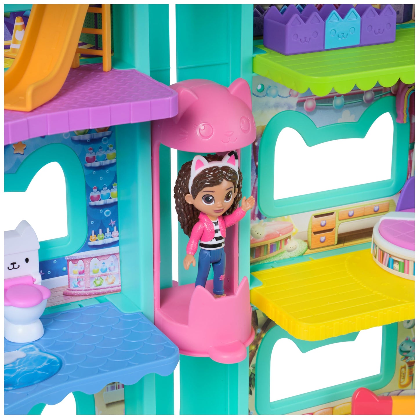 Gabby’s Dollhouse: The Movie suur nukumaja koos figuuri ja aksessuaaridega