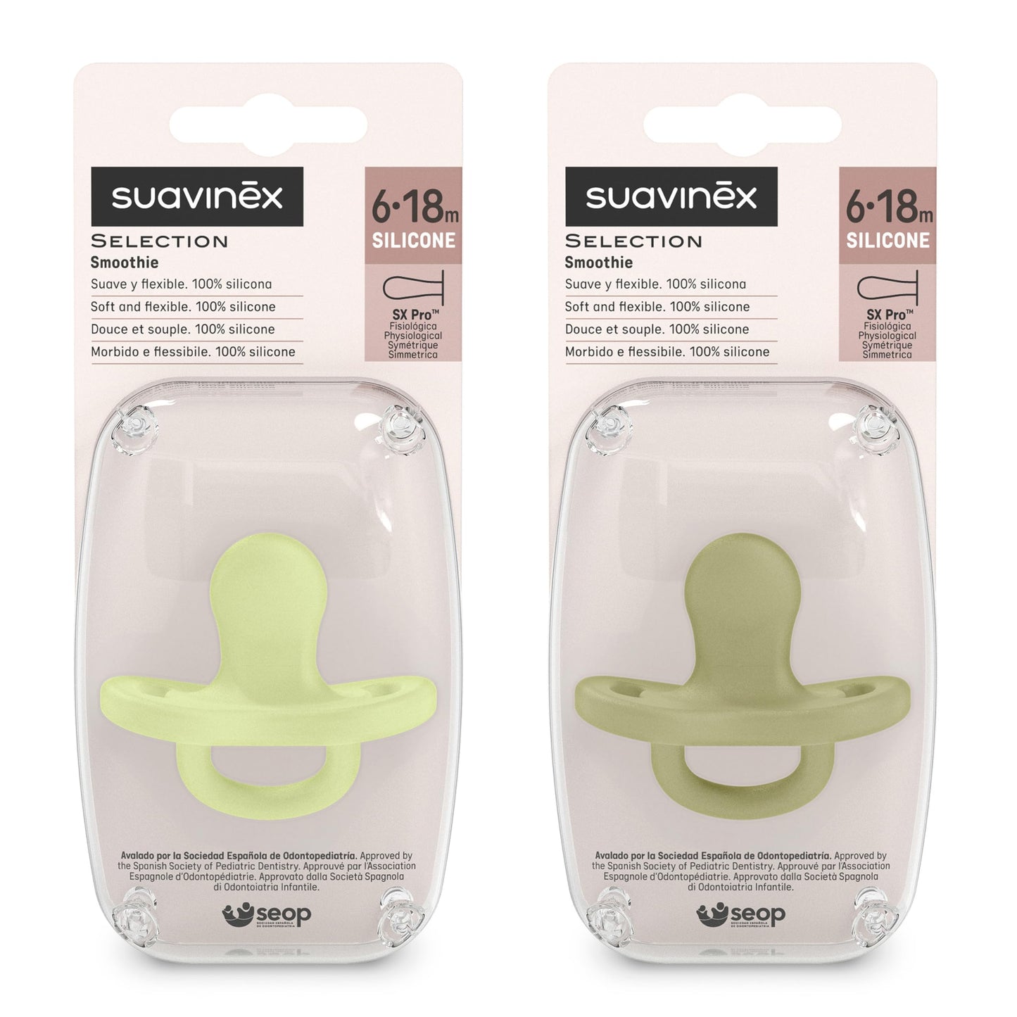 Suavinex SX Pro silikoonist luttide komplekt, 6-18 kuud, roheline 2tk