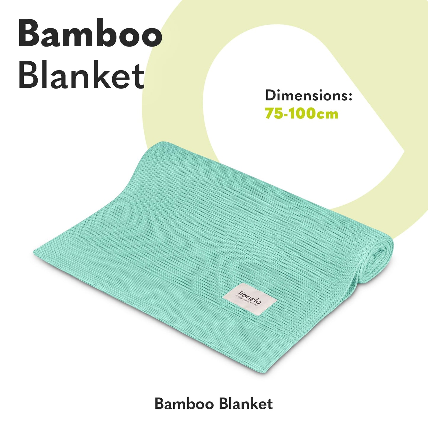 lionelo musliintekk Bamboo Baby Blanket 100 x 75 cm, münt