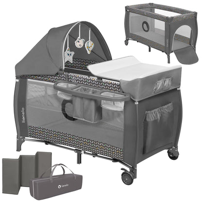 Lionelo Sven Plus 4-in-1 vauvansänky Grey Scandi, enintään 15 kg